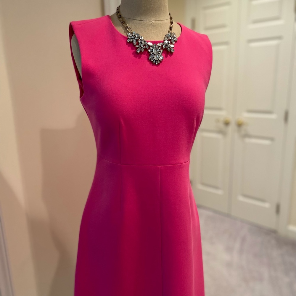 Diane Von Furstenberg Carrie Shift Dress Hot Pink